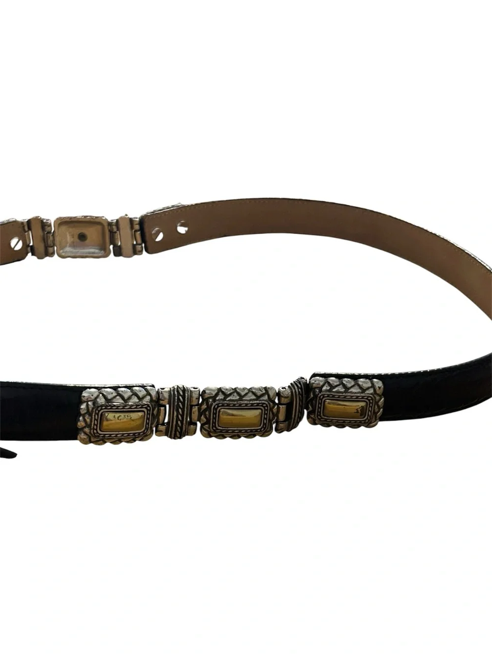 Brighton Black Leather Belt Size Large